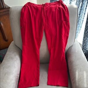 Red Greys Anatomy Scrub Pants